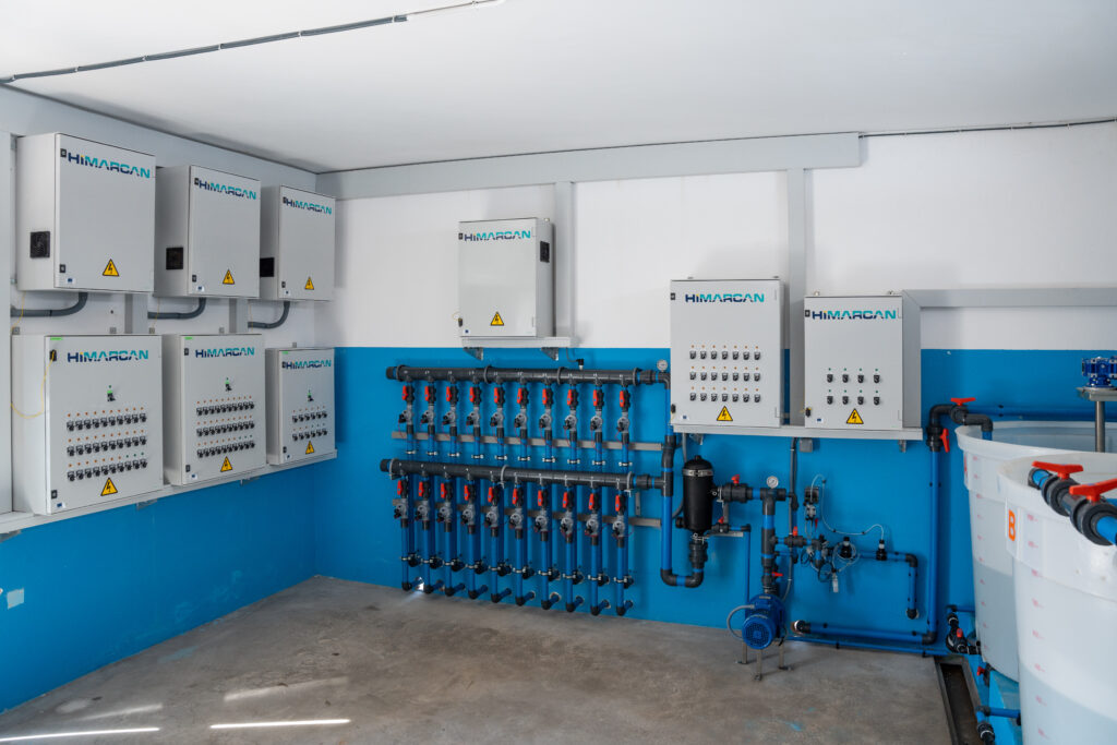 Fertirrigación en un sistema de riego automatizado